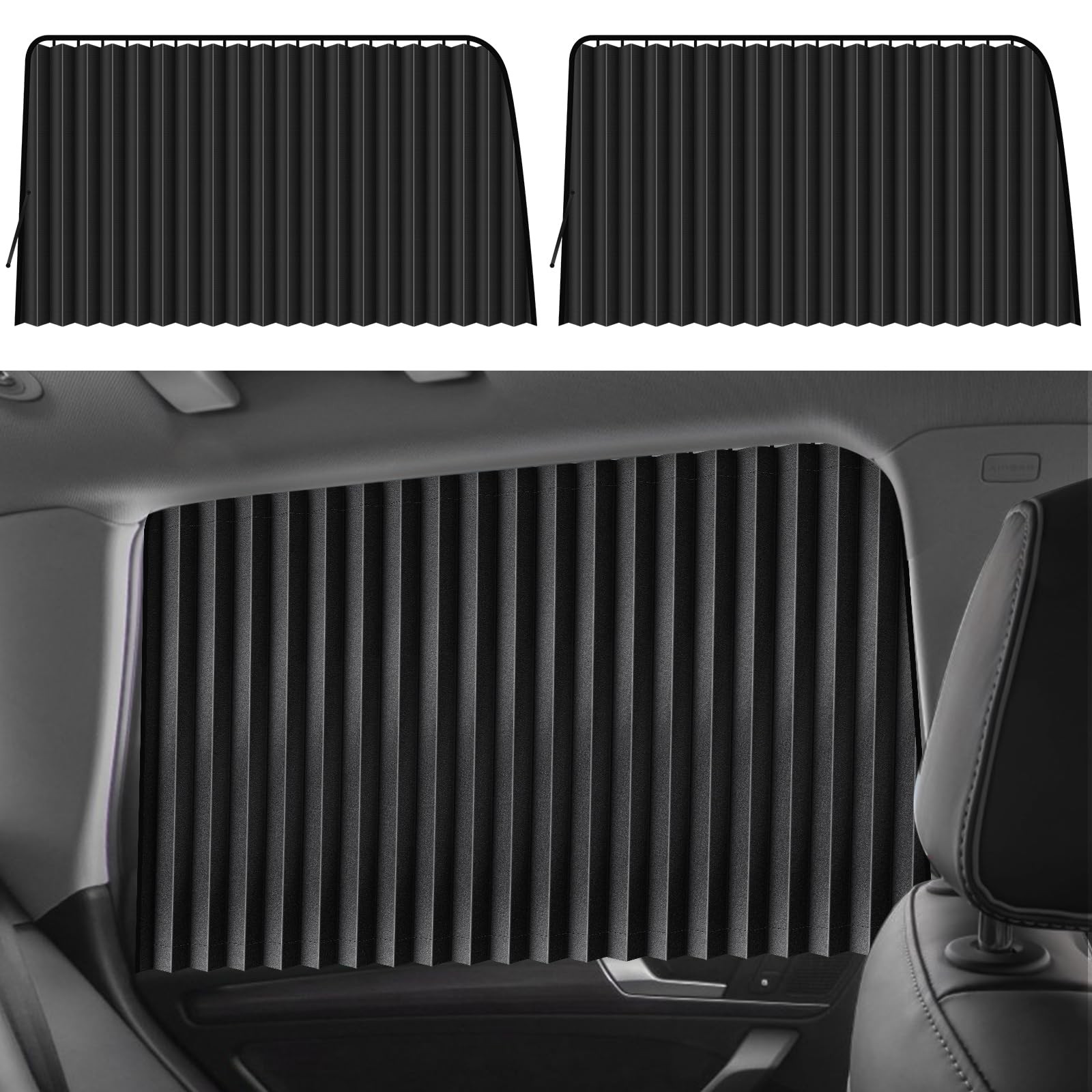 ZATOOTO Side Window Sunshades for Car (2pcs), Magnetic Car Curtain to Block U...