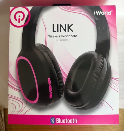 Auriculares Inalámbricos Bluetooth IWorld Link Negro Rosa "NUEVOS"