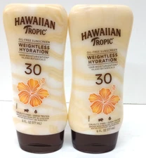 Hawaiian Tropic Silk Hydration Weightless Sunscreen Lotion 6 Fl Oz. - Pack of 2
