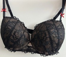 LASCANA Push-Up-BH 70C Schwarz Spitze mit Bü...