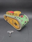 MARX TIN LITHO WIND UP CLOCKWORK POP UP DOUGH BOY SOLDIER TANK WITH KEY