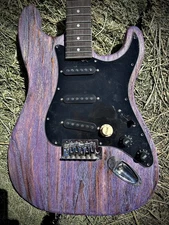Barned PurplePistols Crown Barncaster Strat GUITAR BODY ONLY PARTCASTER USA MADE