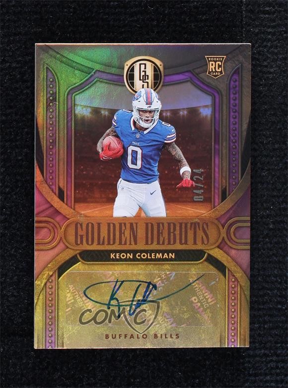 2024 Gold Standard Golden Debuts Rose 4/24 Keon Coleman Rookie Auto RC 16wc