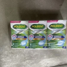 3-Polident Overnight Whitening Denture Tablets 30ct Exp 5/28