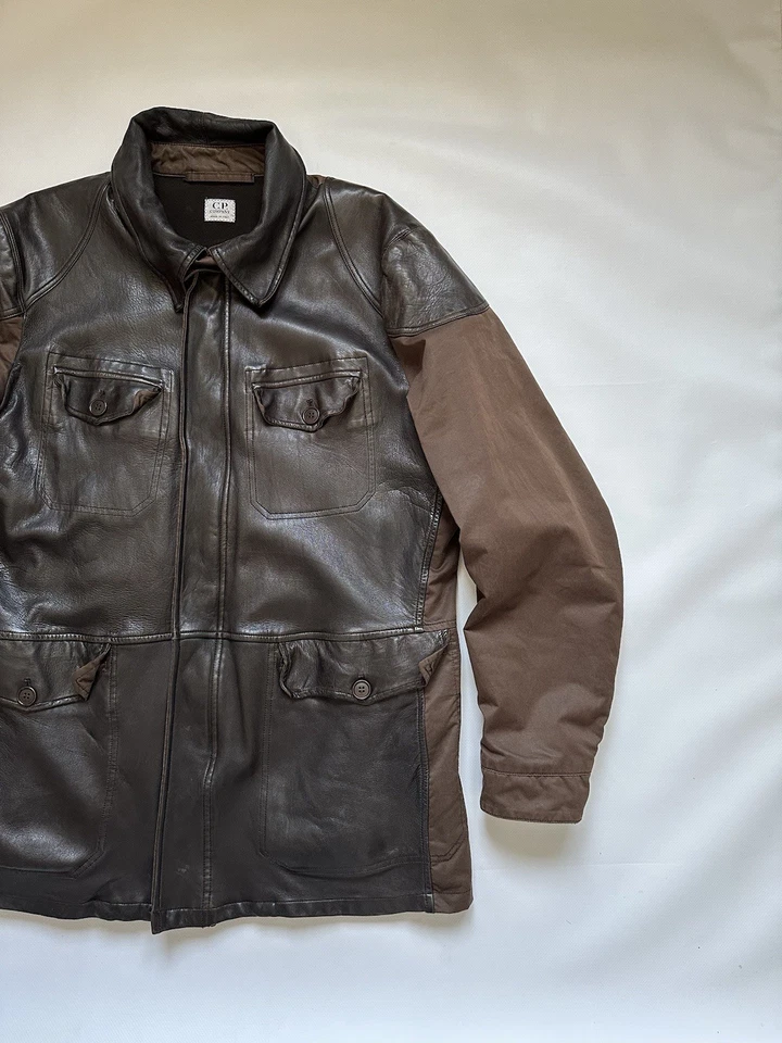 2005AW C.P.COMPANY MADE IN ITARY LEATHER SWITCHING COAT - Image 2 of 4