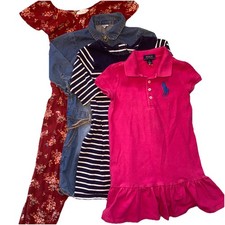 Girls Size 5 4pcs lot Spring Summer Fall Dresses Outfit Polo Carters Childrens