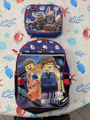 The Lego Movie 2 BACKPACK Soft Dual Zippered ''Mind If I Save Your Life?'' Batman
