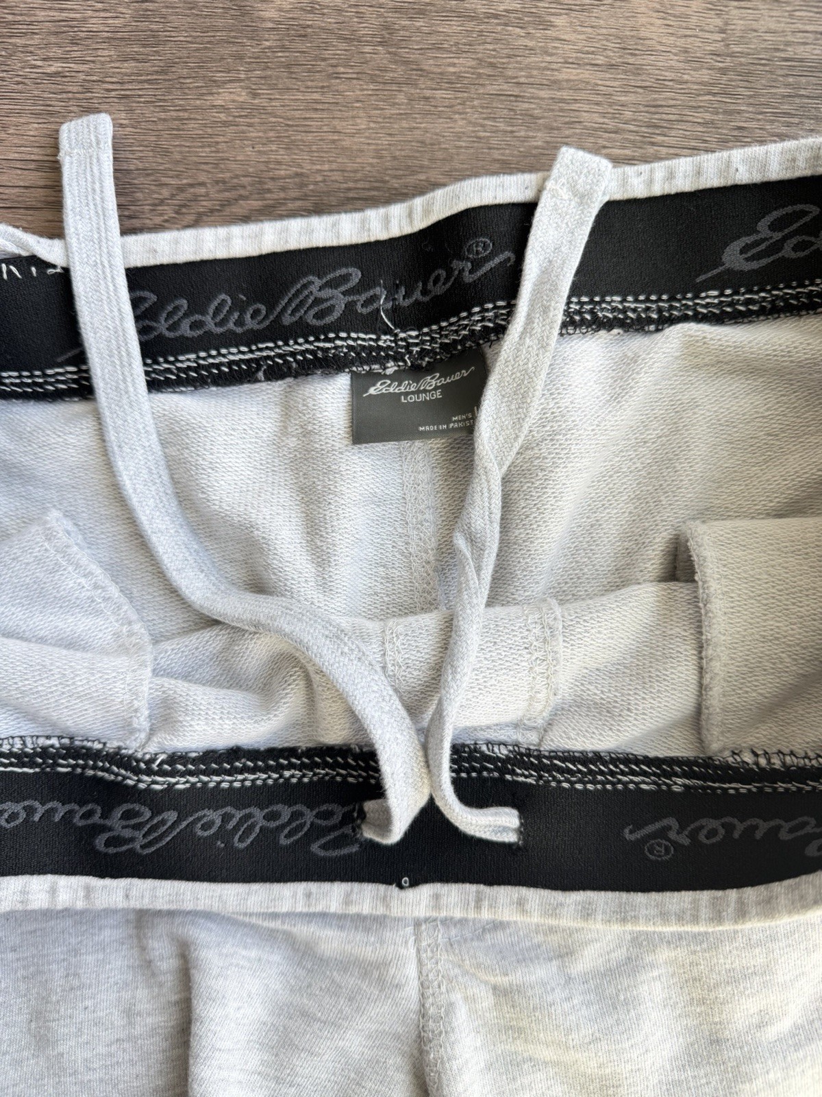 Eddie Bauer Shorts Men L Gray 7” Inseam Drawstring Athletic Lounge Casual Loose thumbnail 14
