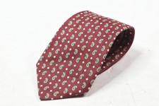 Vintage Brooks Brothers MAKERS Neck Tie Mens Red Green Paisley Linen USA