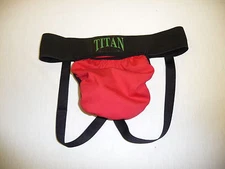 Mens  cotton lycra Red / Black Jock Strap Medium 