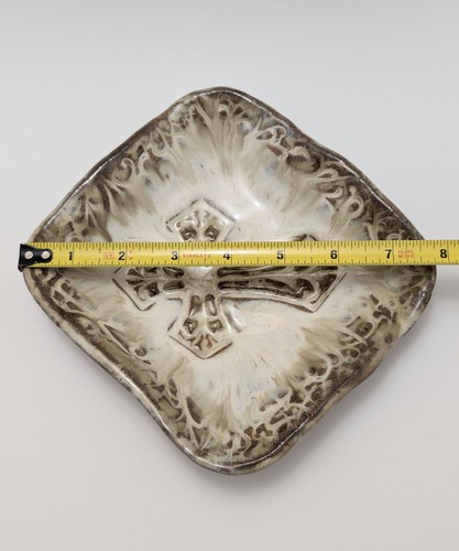 Baratija de cerámica Etta B plato de caramelo diseño cruzado esmaltado Mississippi - Imagen 8 de 10