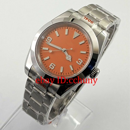 36mm sterile orange dial Luminous Sapphire glass NH35 automatic men’s Watch