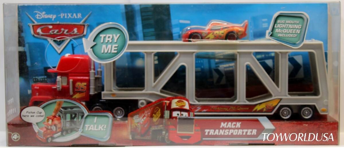 2010 Disney Pixar Cars Mack Transporter with Bug Mouth