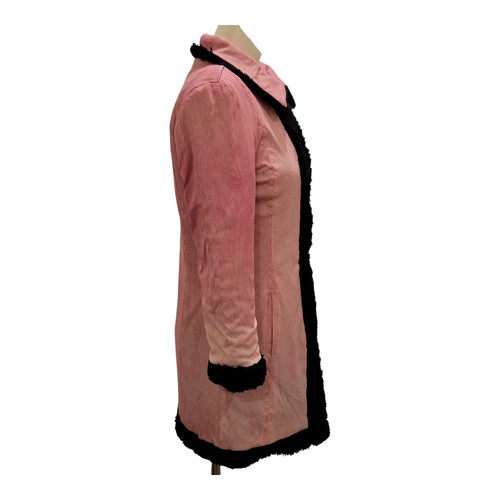BB DAKOTA Black Faux Fur Teddy Coat STEVE MADDEN Reversible Pink Mid Lgth Kids L - Picture 7 of 16