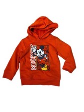 Disney Jumping Beans Orange Toddler Mickey Mouse Soft Fleece Hoodie Size 18m
