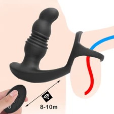 Electric Remote Penis-Stretcher Enhancer Ball Scrotum-Ring-Delay-Time for Male