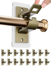 16 Pack No Screw Curtain Rod Hangers, Self Adhesive Hooks for Curtains, Holding