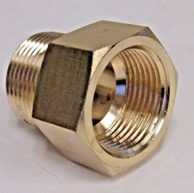 PRM INC. BRASS ADAPTER 1" NPT MALE X 1" BSPP FEMALE NEW