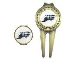 Tampa Bay Rays Golfers Hat Clip Divot Tool Combo with Golf Ball Markers