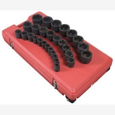 Sunex 4696 34 Drive 29 Piece Sae Standard Impact Socket Set