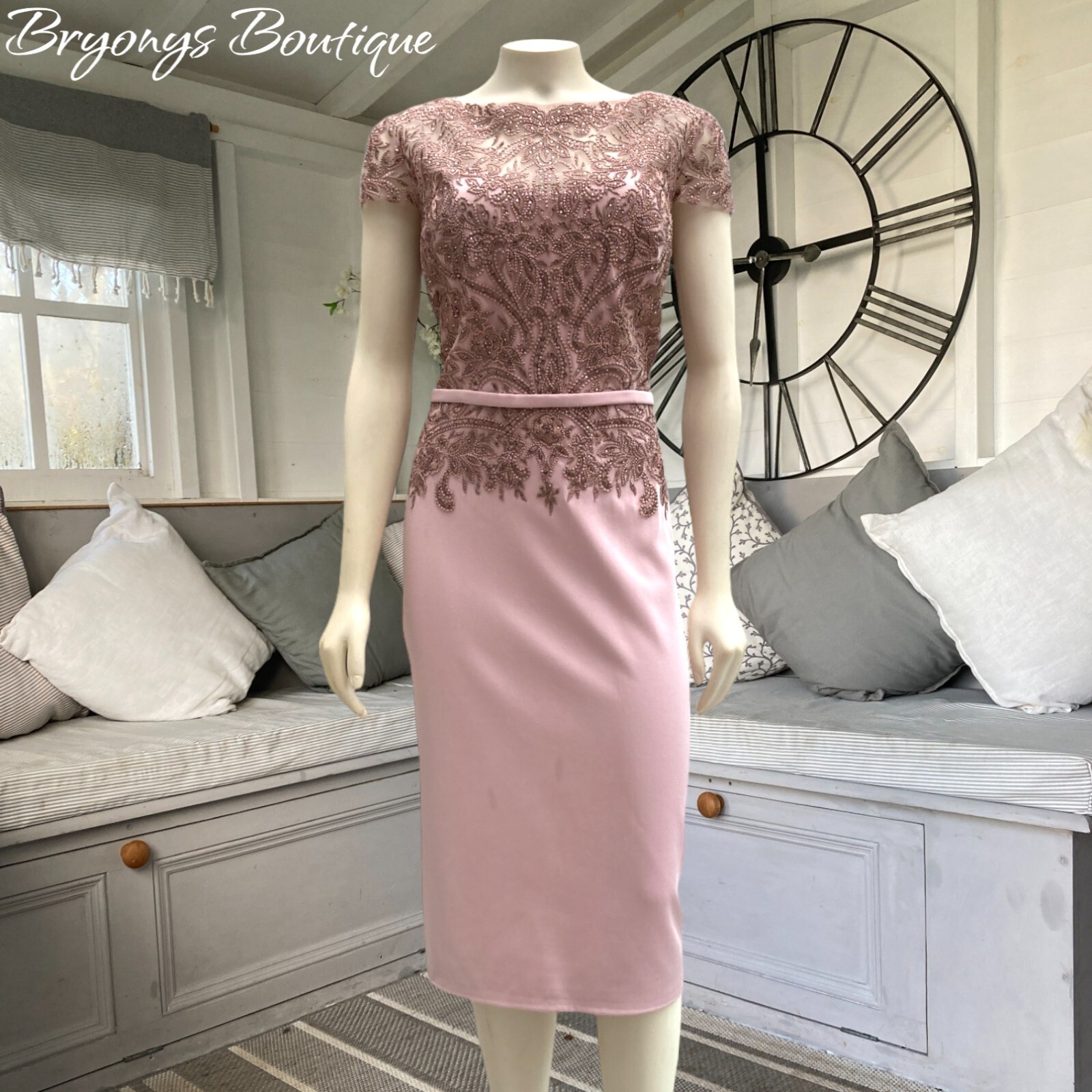 Veni Infantino Blush Pink Dress Sheer Shawl Wedding Outfit Mother Of Bride 14 image 2
