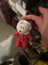 Starbucks Christmas 2021 Red Bearista Mini Stuffed Bear Ornament 195th Ed NWT
