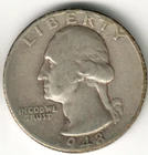 USA - 1948D - Washington ¼ $ - Silver Eagle - Low Mintage - #13881RG