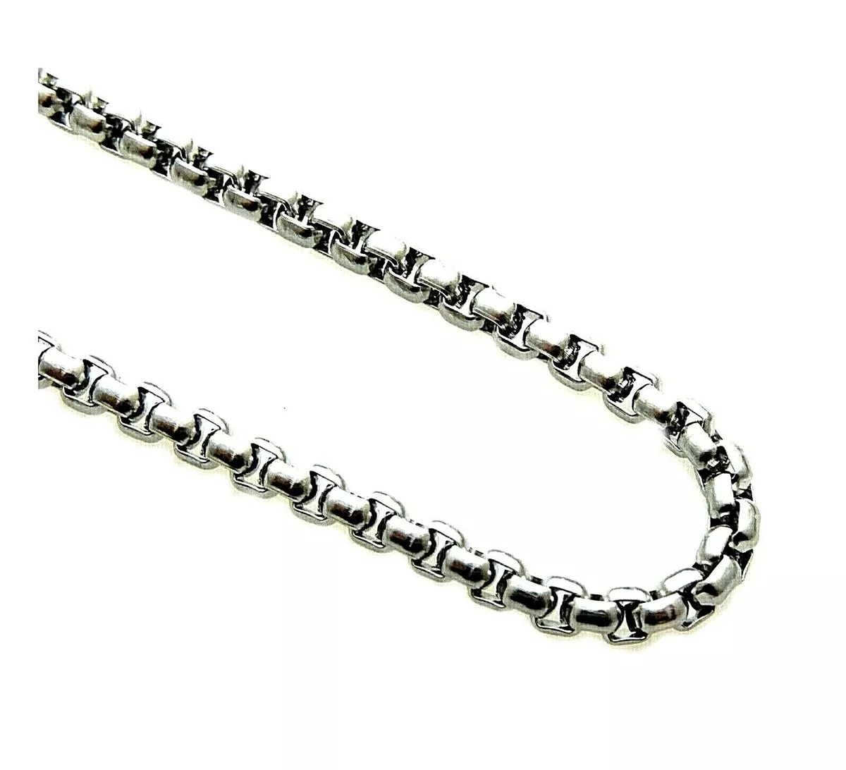 304 Grade Stainless Steel 26 Inches 3mm Rounded Box Link Chain