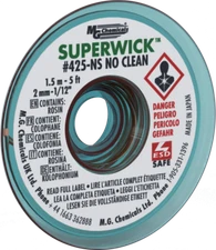 MG Chemicals 425-NS (#3) 5 Foot Length of 0.080" (2.0mm) No-Clean Solder Wick