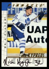 Nick Kypreos #128 signed autograph auto 1998 Pinnacle Be A Player Hockey Card