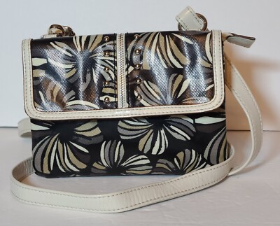 Relic by Fossil Mini Crossbody Shoulder Bag Purse Black Ivory