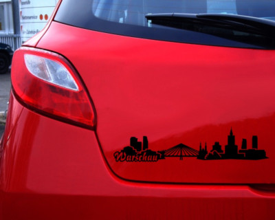 Samunshi Warschau Skyline Aufkleber   25 Farben 8 Größen 