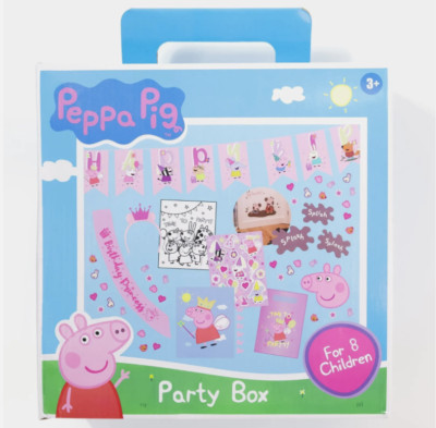 CLAIRE'S - PEPPA PIG MÄDCHEN GEBURTSTAG PARTY DEKORATION ZUBEHÖR BOX FÜR 8 KINDER