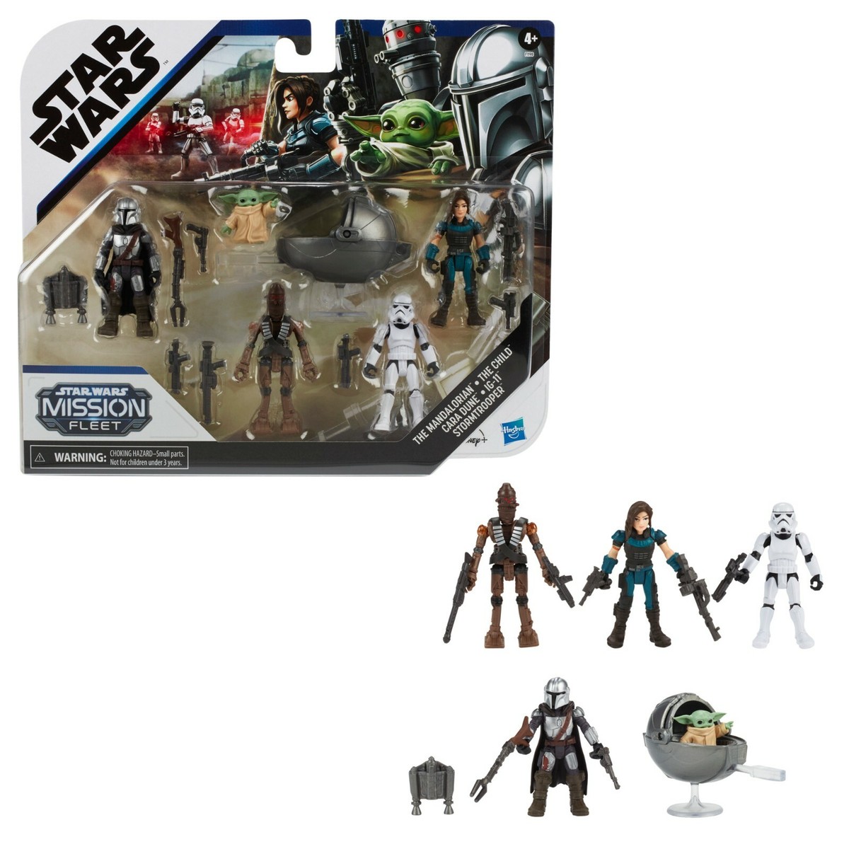 Star Wars Mission Fleet Defend The Child Mandalorian Cara Dune Stormtrooper 5pk