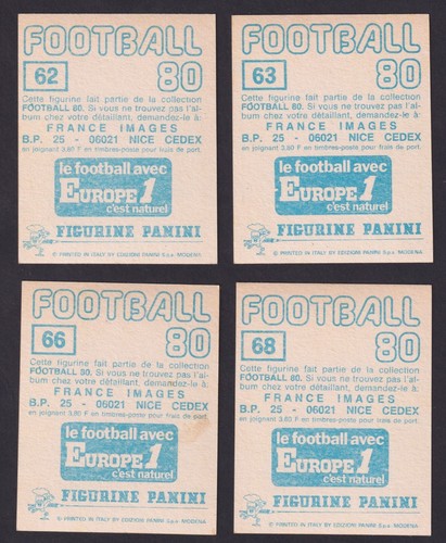 PANINI-Football 80-Lot de 4 vignettes-Brest - Foto 2 di 2