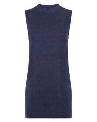 Jaeger Jersey Rippborte Tabard Top Navy Gr. M UK 12 UVP 62£ DH8 LL 06