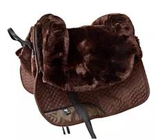 Western Bareback Sheepskin Saddle Pads - 4 Colors