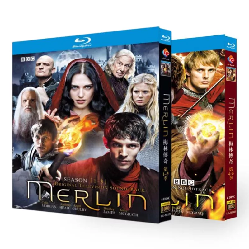 Merlin：Season 1-5 TV Series Blu-ray 8 Disc All Region free English