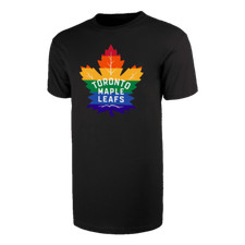 47 Brand Toronto Maple Leafs Pride T-Shirt! Tor NHL Hockey Black Shirt Tee Short