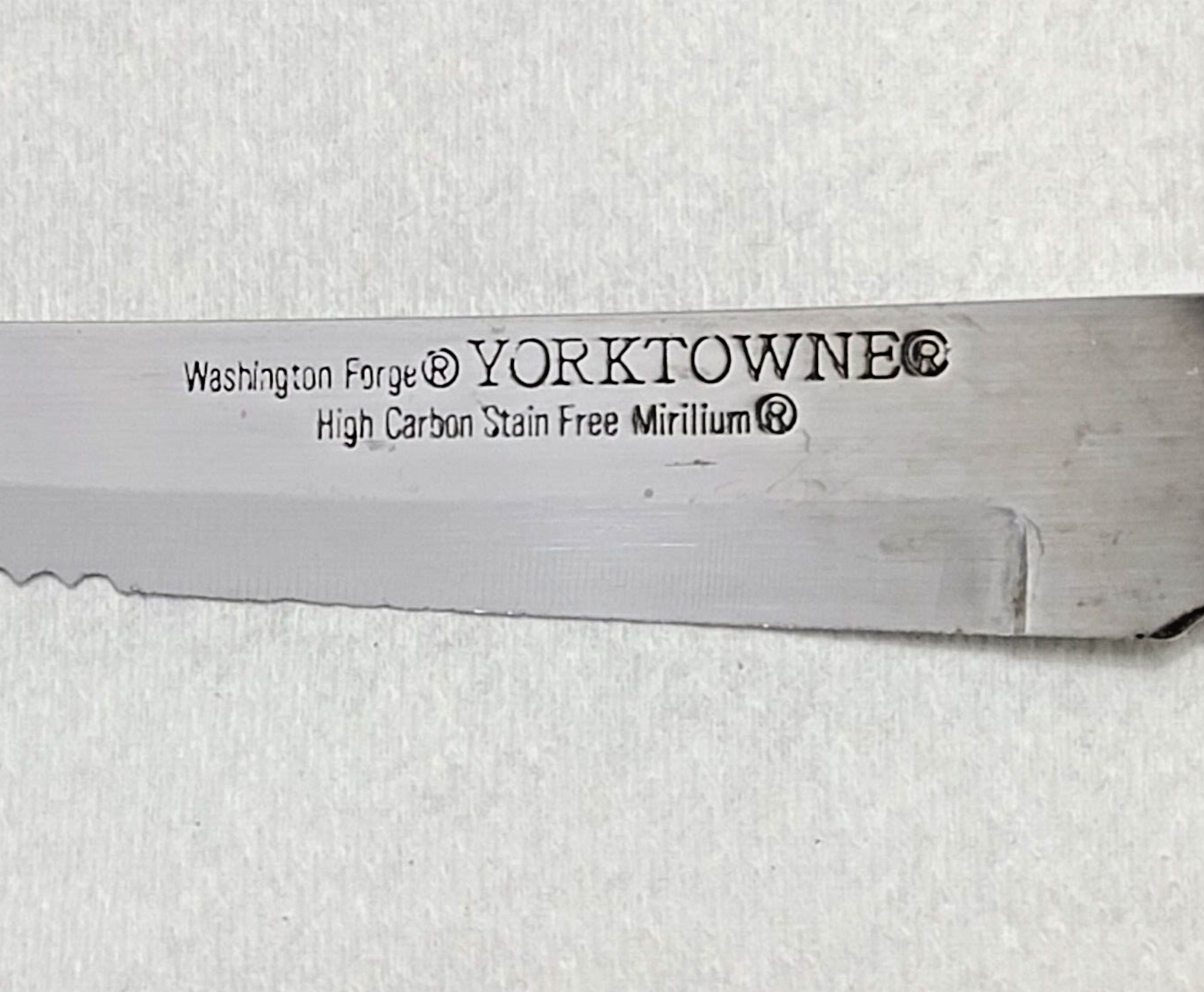 Vintage 5 Washington Yorktowne Steak Knives Serrated Blade Brazil