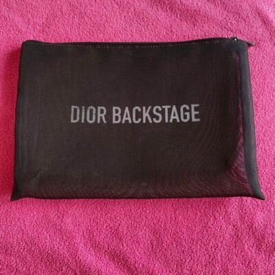 DIOR BACKSTAGE Black Mesh Makeup Cosmetic Pouch 19×29㎝ Not Sold