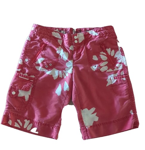 Gap Denim Youth Boys Red White Floral Cargo Shorts Size L 33W - Picture 4 of 12