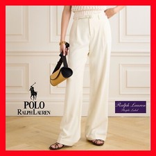 1090 Ralph Lauren Collection Belted Pleated Wide Leg Linen Pants Women's Size 6