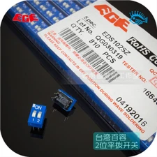 5/50pcs Through Hole 2 position 2P DIP Switch EDS102SZ ECE Taiwan For Lehmann