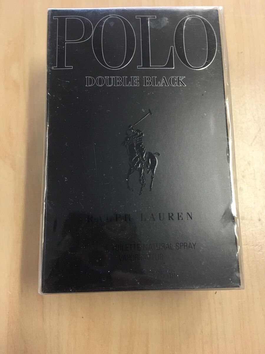 POLO DOUBLE BLACK RALPH LAUREN 4.2 FL oz / 125 ML EDT Spray POLO DOUBLE BLACK RALPH LAUREN 4.2 FL oz / 125 ML EDT Spray