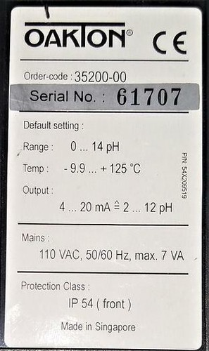 Oakton 1000 Series pH Controller - Picture 5 of 5