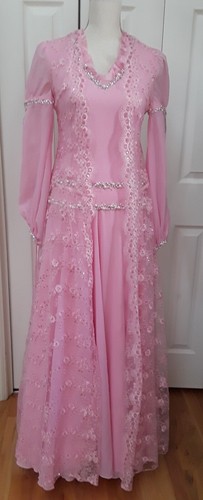 Medieval Persian Princess Hand Sewn Costume Dress Pink Size 6/ Small - Picture 8 of 19