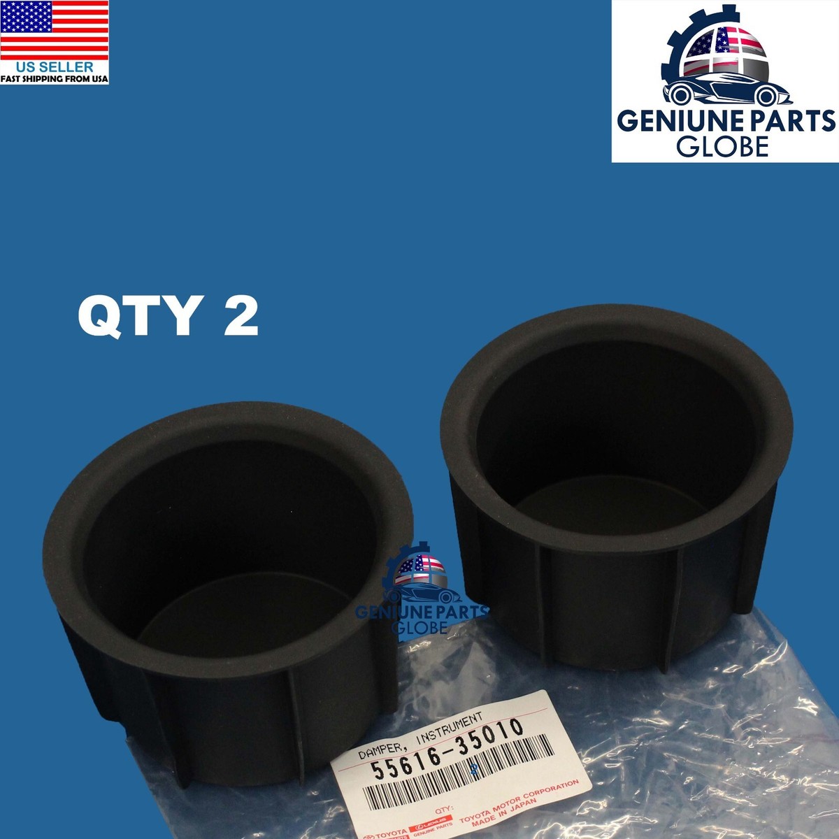 GENUINE OEM TOYOTA 07-14 FJ CRUISER CONSOLE CUP HOLDER INSERT SET