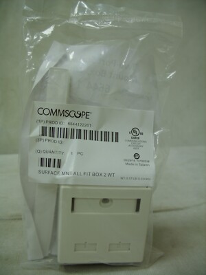 (2) Krone 6644 1 222-01 Two-Port Surface Mount Box White - Commscope 6644122201