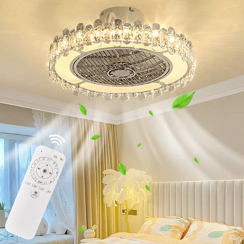 Modern Chandelier With Remote Control and Lighting, Ceiling Fan Light